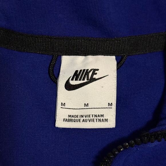 Nike Tech Fleece Full Zip Hoodie Size Medium Navy/Blue Streetwear - Picture 4 of 6